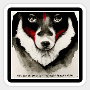 siberian husky life Sticker